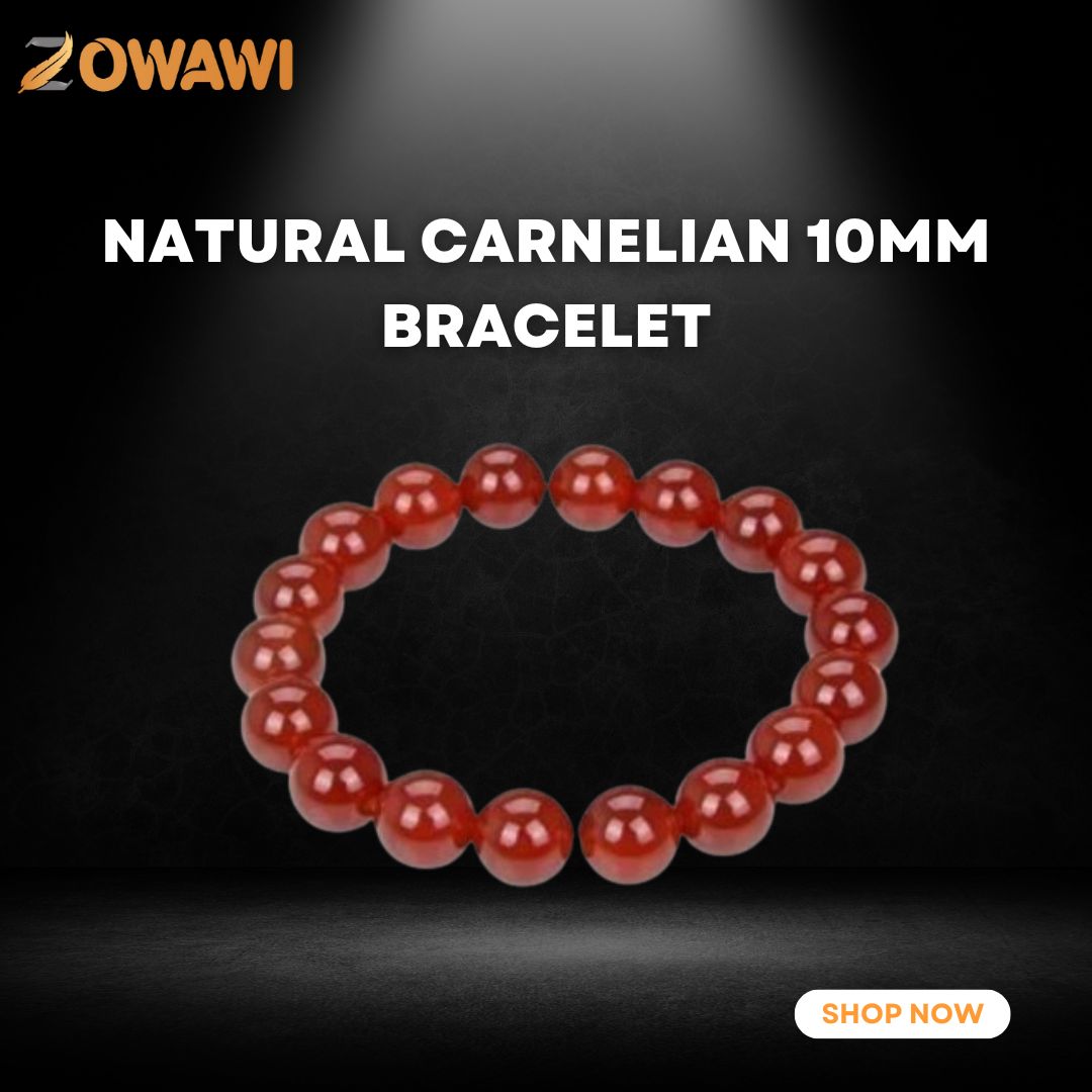 Natural Carnelian 10mm Bracelet