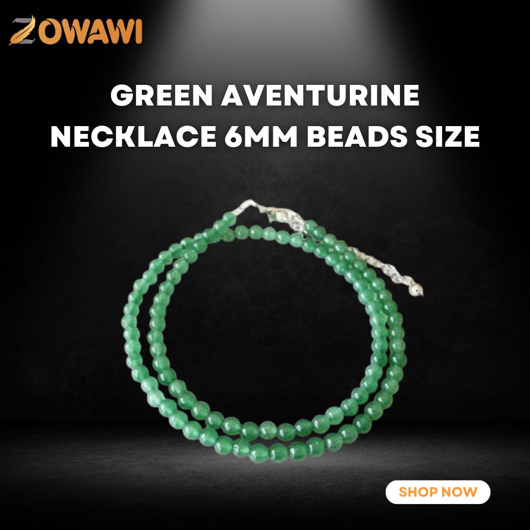 Green Aventurine Necklace 6mm Beads Size