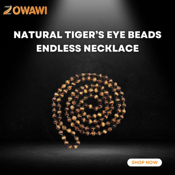 Natural Tiger's Eye Beads Endless Necklace