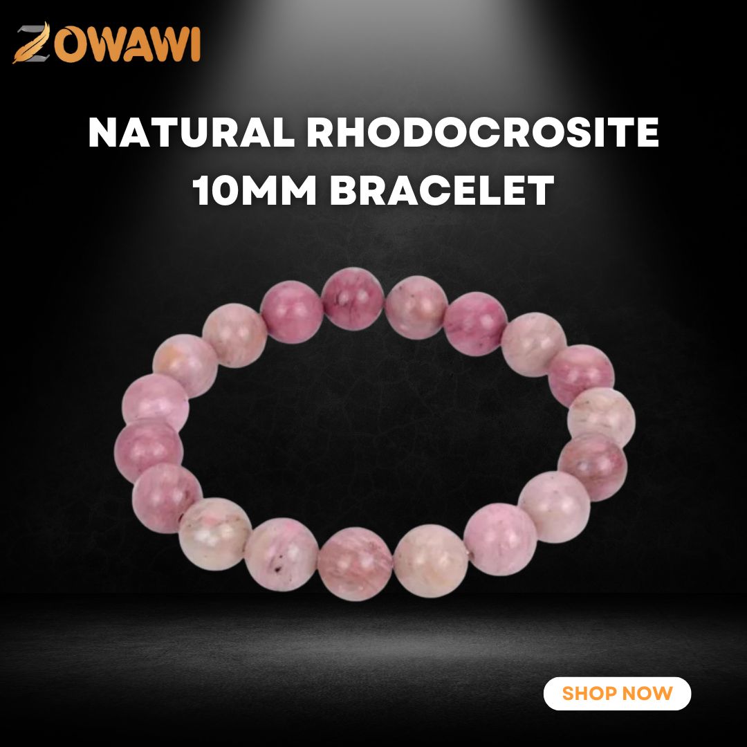 Natural Rhodocrosite 10mm Bracelet