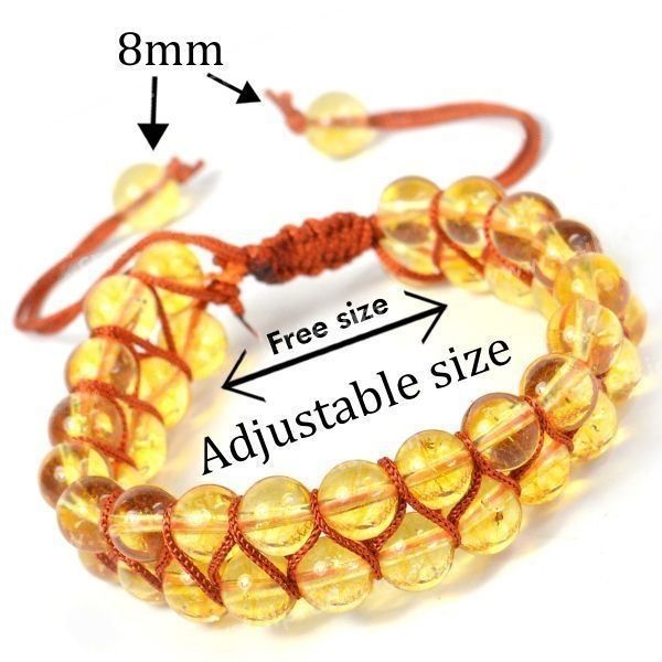 Natural Citrine Premium Quality Bracelet 8mm Beads Size