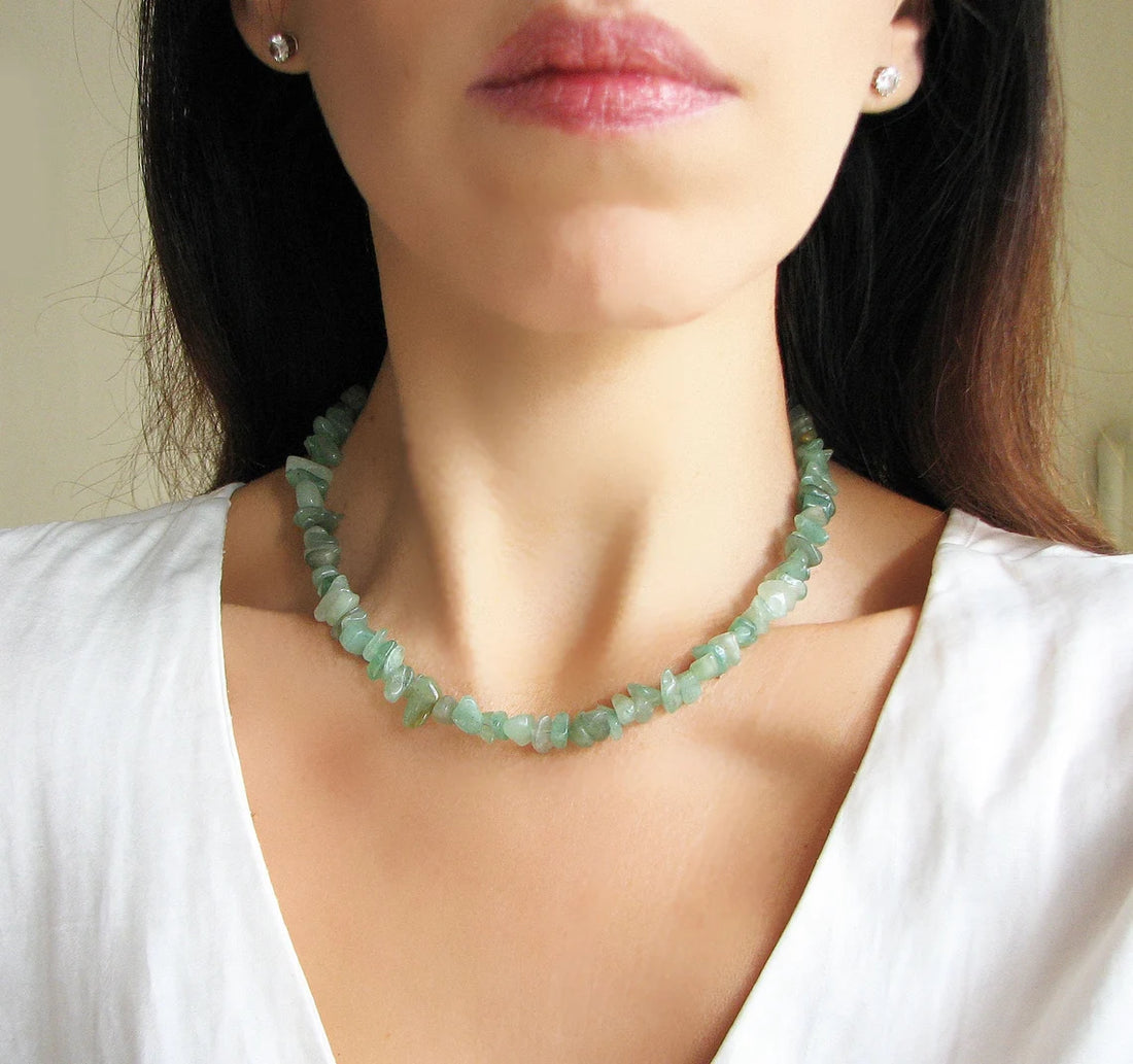 Green Aventurine Chips Necklace
