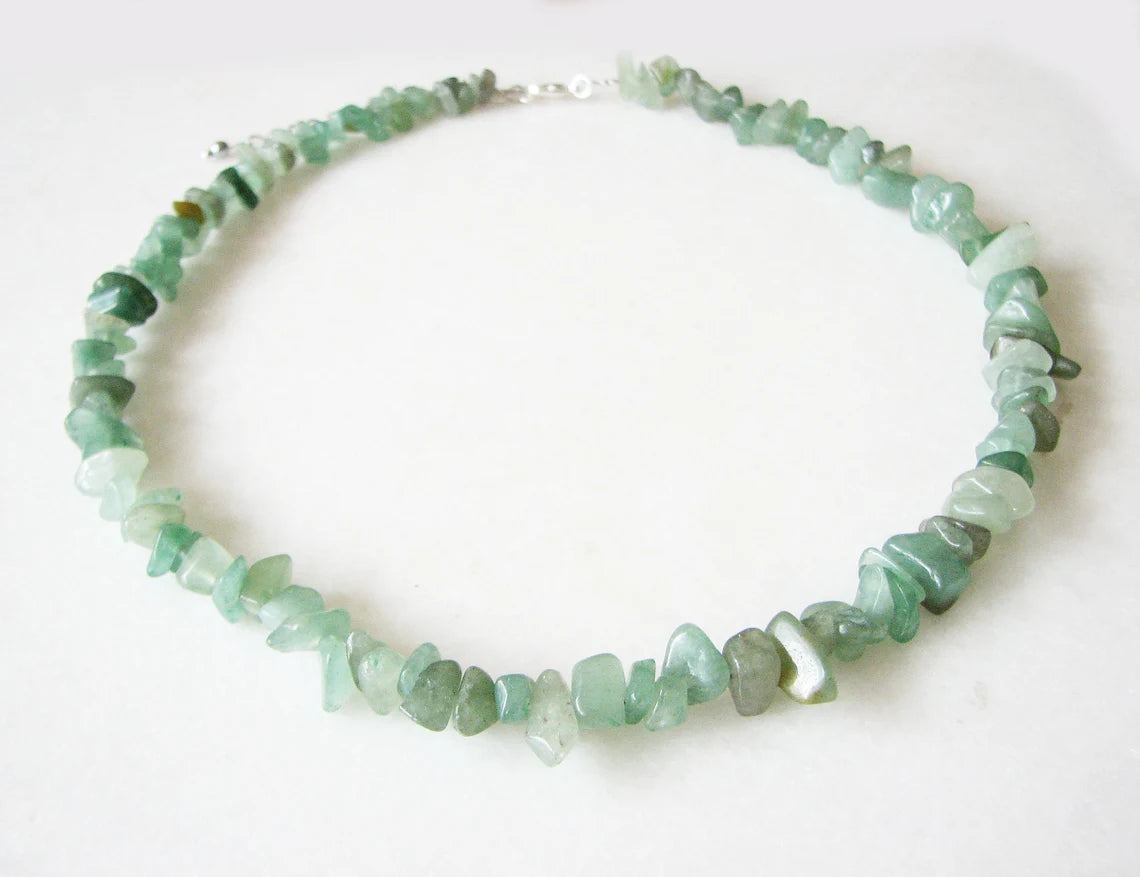 Green Aventurine Chips Necklace