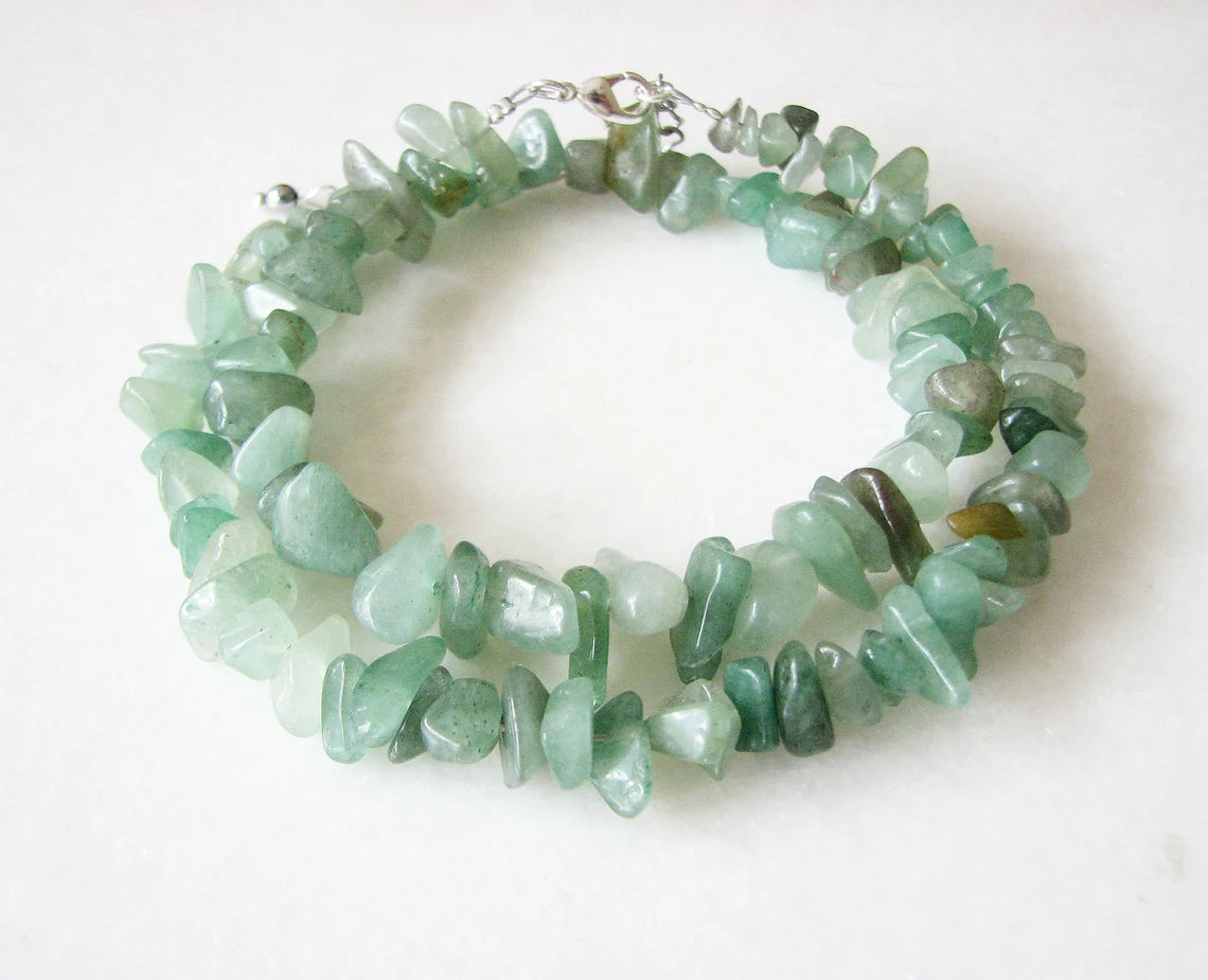 Green Aventurine Chips Necklace