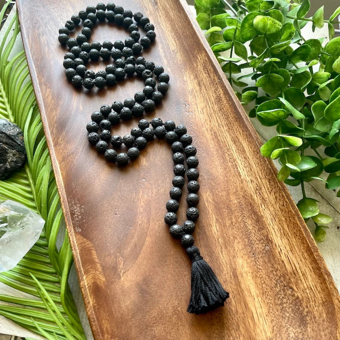 Lava Rock Mala Beads - Traditional Mala Beads