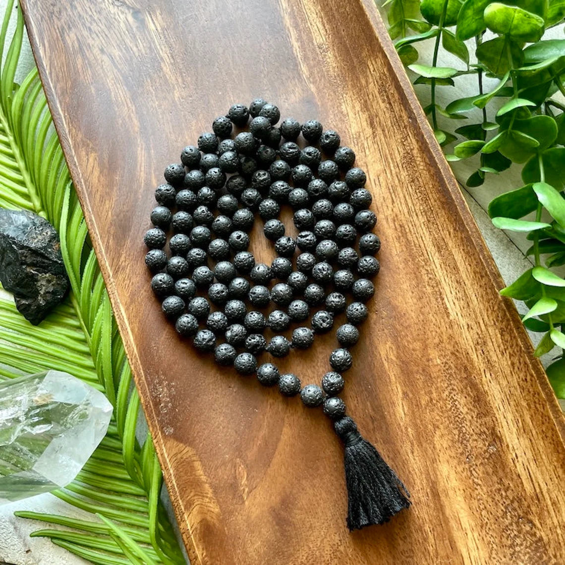Lava Rock Mala Beads - Traditional Mala Beads