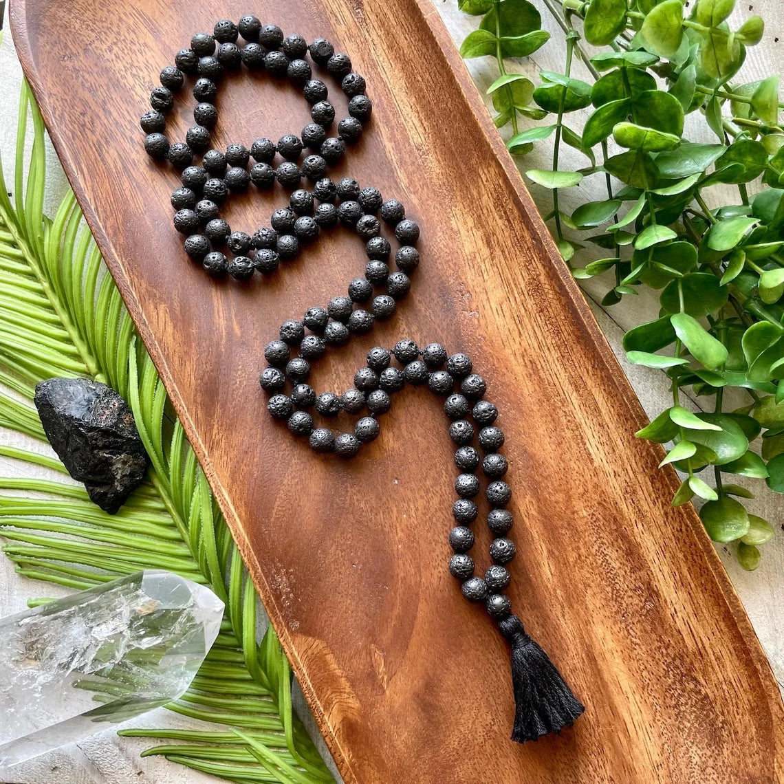 Lava Rock Mala Beads - Traditional Mala Beads