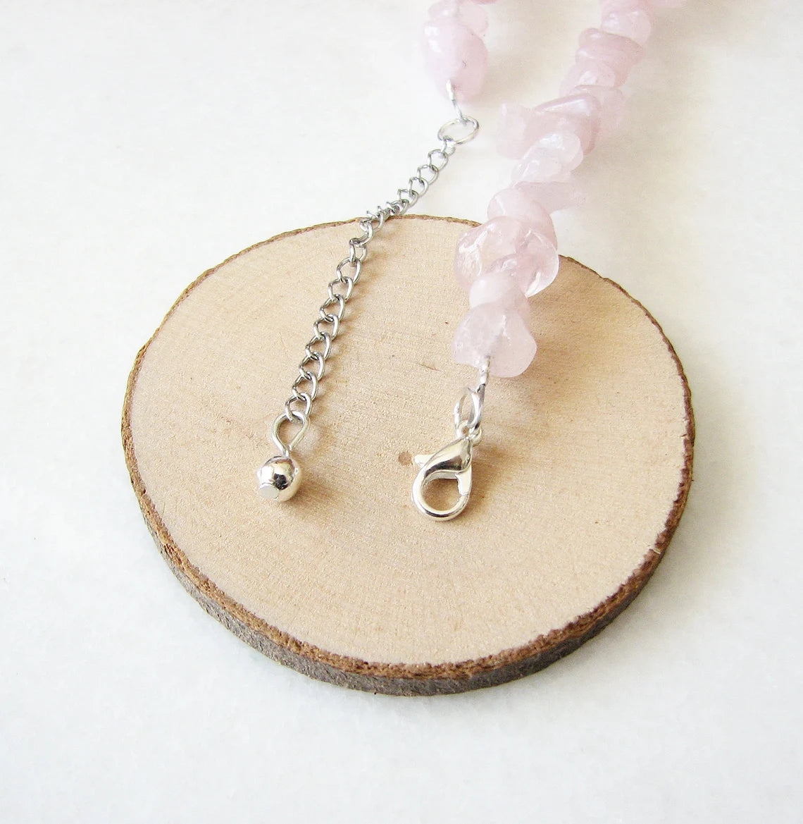 Rose Quartz Chips Necklace