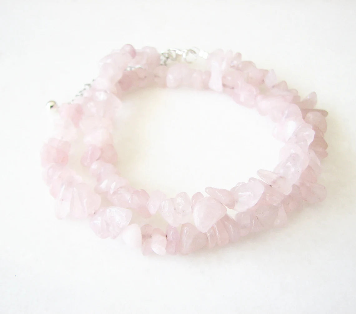 Rose Quartz Chips Necklace
