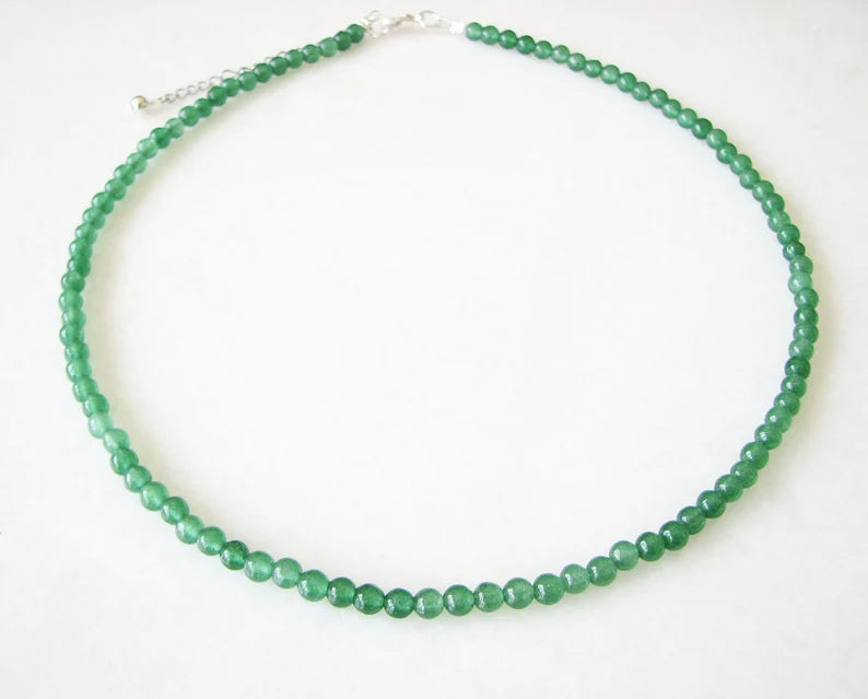Green Aventurine Necklace 6mm Beads Size