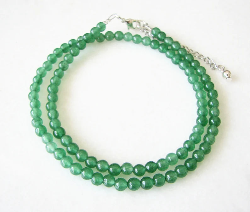 Green Aventurine Necklace 6mm Beads Size