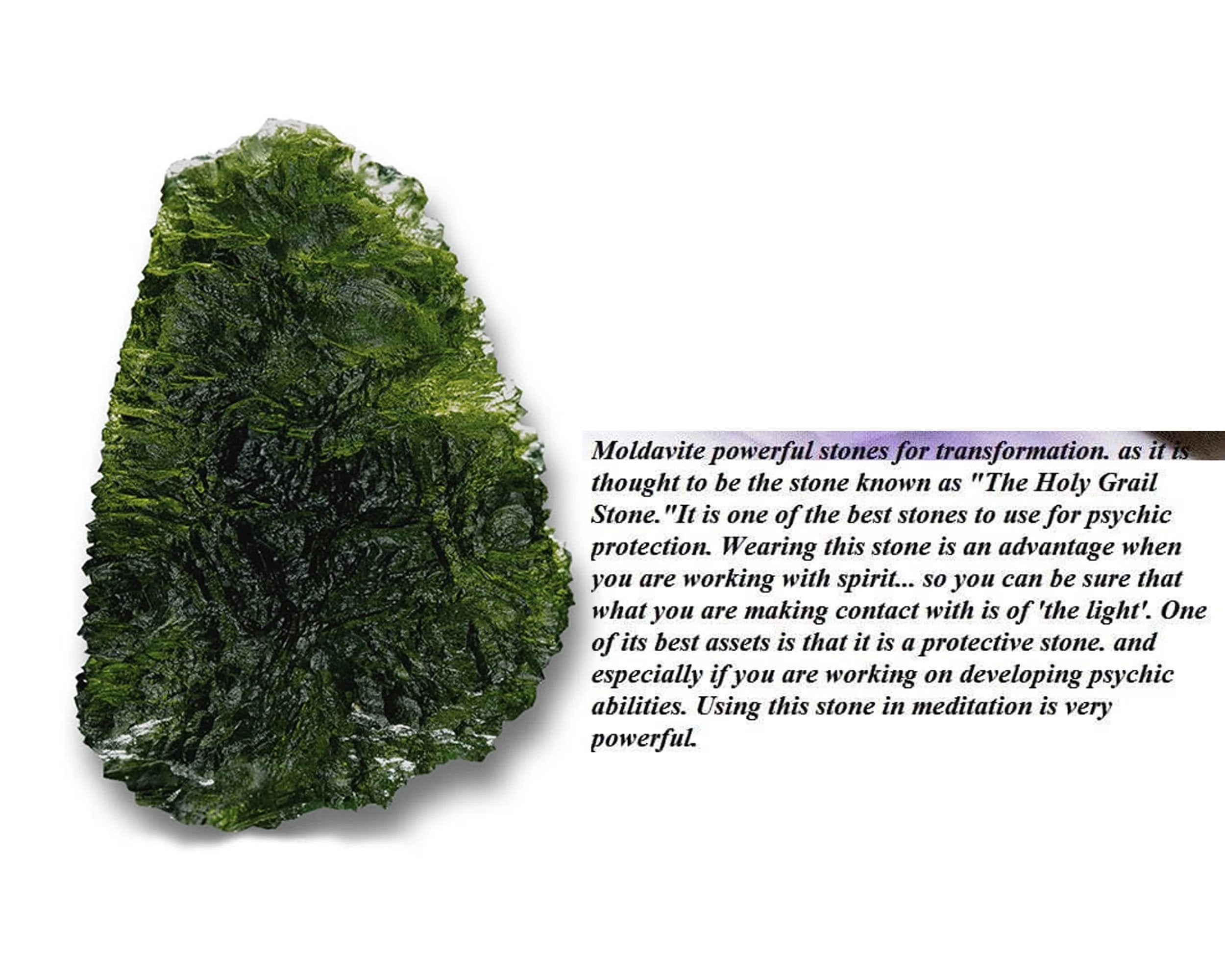 Natural Moldavite Pendant 70ct Weight