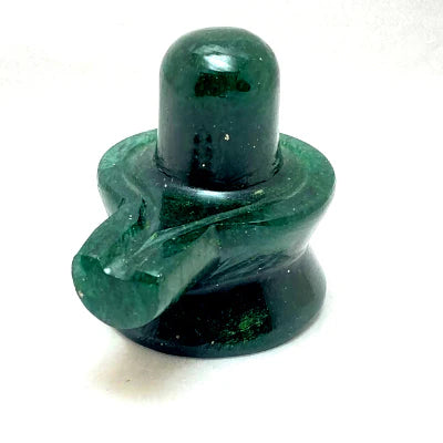 Natural Green Jade Shivling For Pooja Weight 500ct