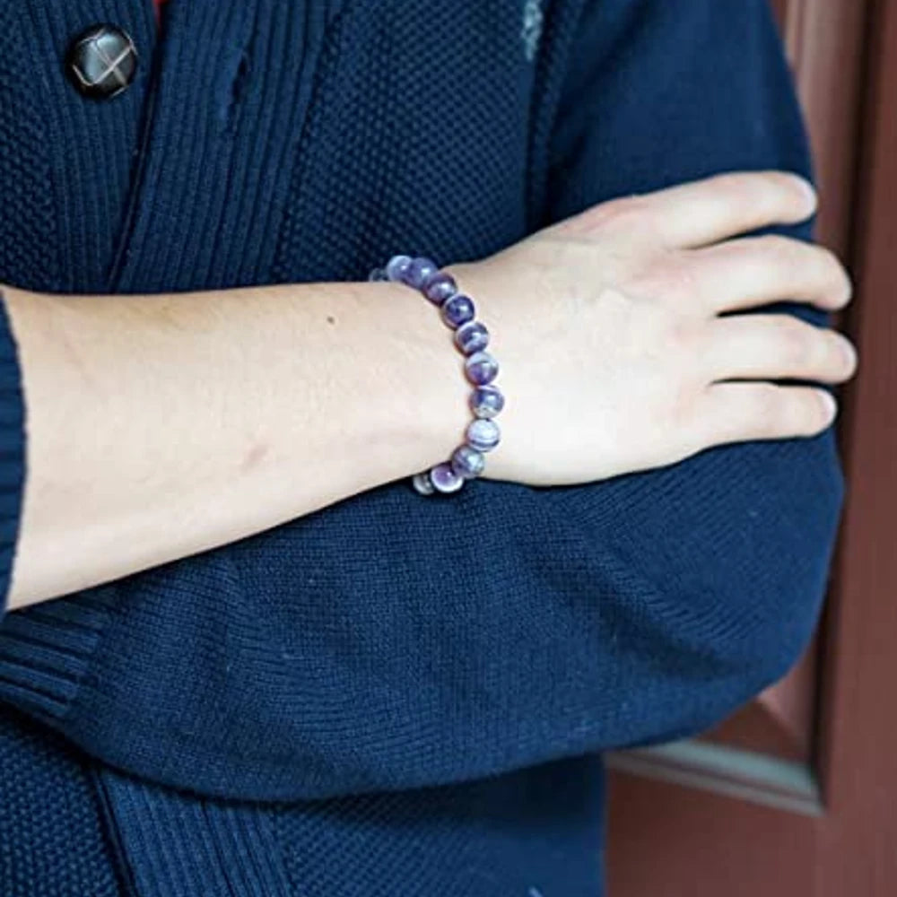 Natural Amethyst 10mm Bracelet
