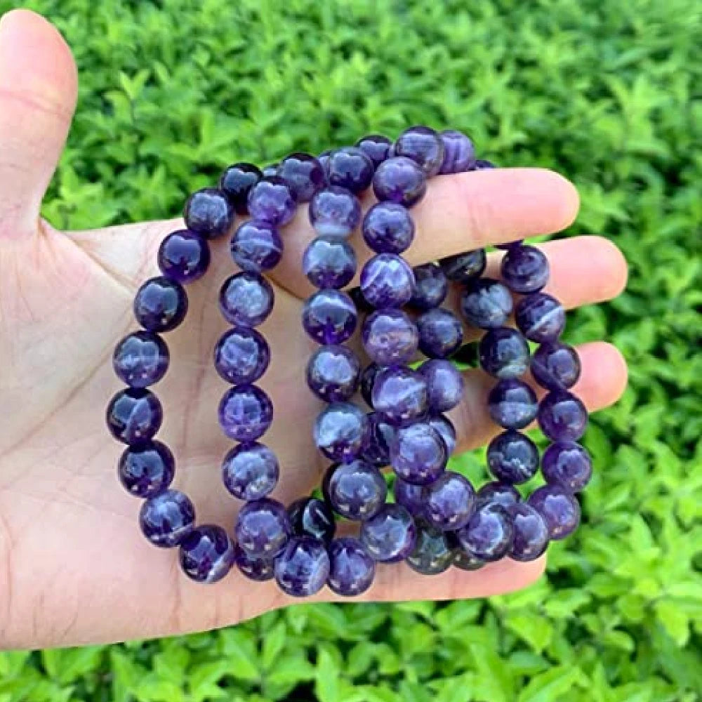 Natural Amethyst 10mm Bracelet