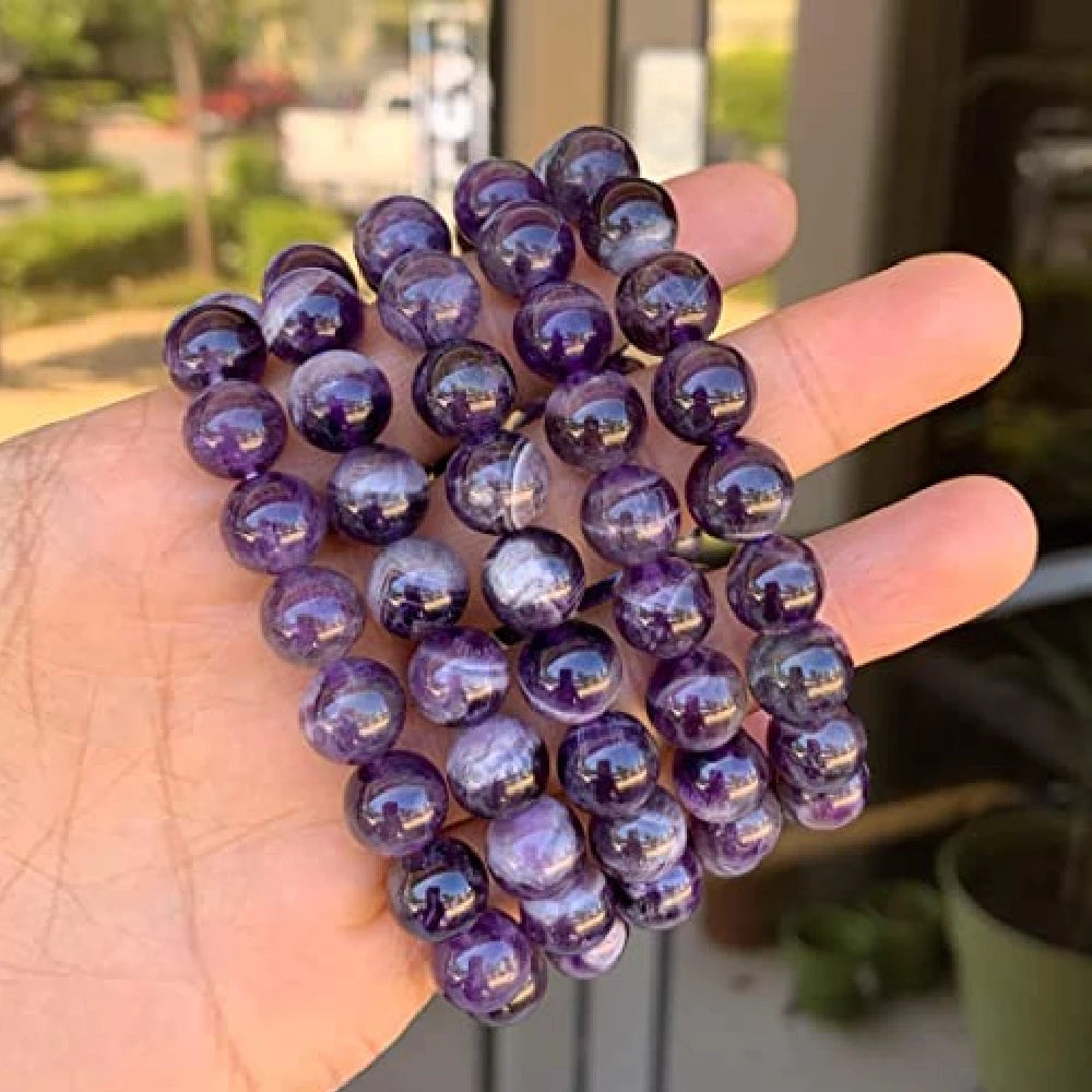 Natural Amethyst 10mm Bracelet