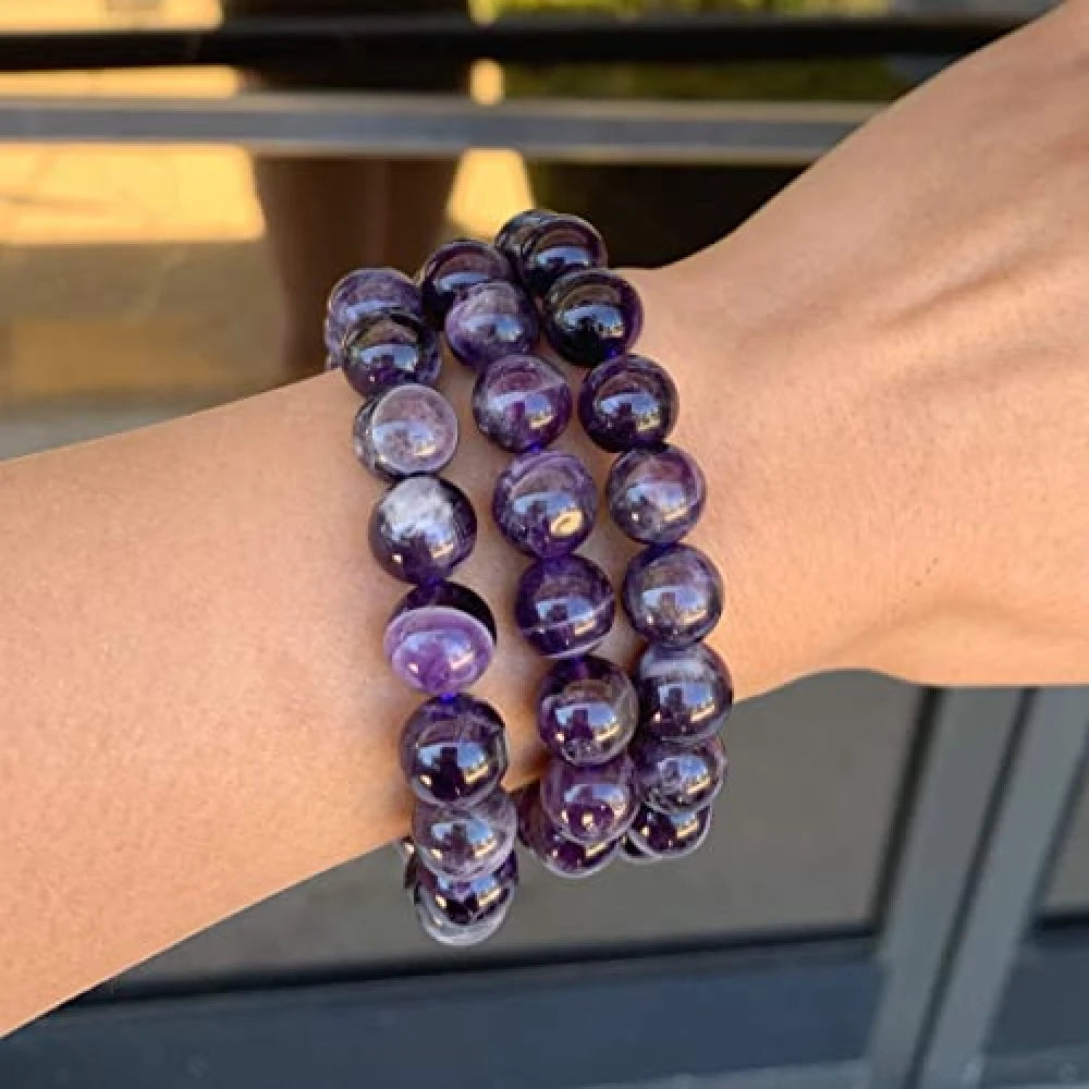 Natural Amethyst 10mm Bracelet