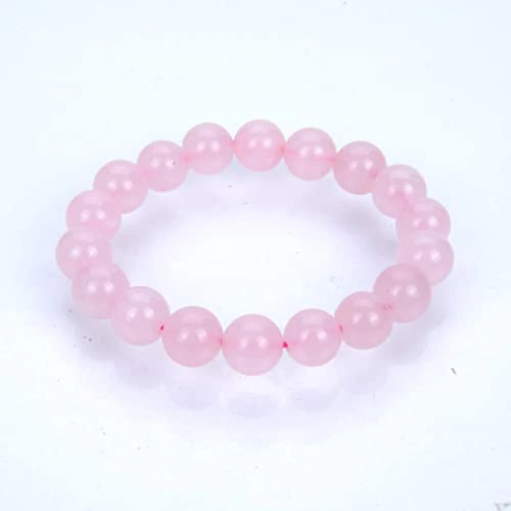 Natural Rose Quartz Bracelet 4mm Size To 12mm Beads Size