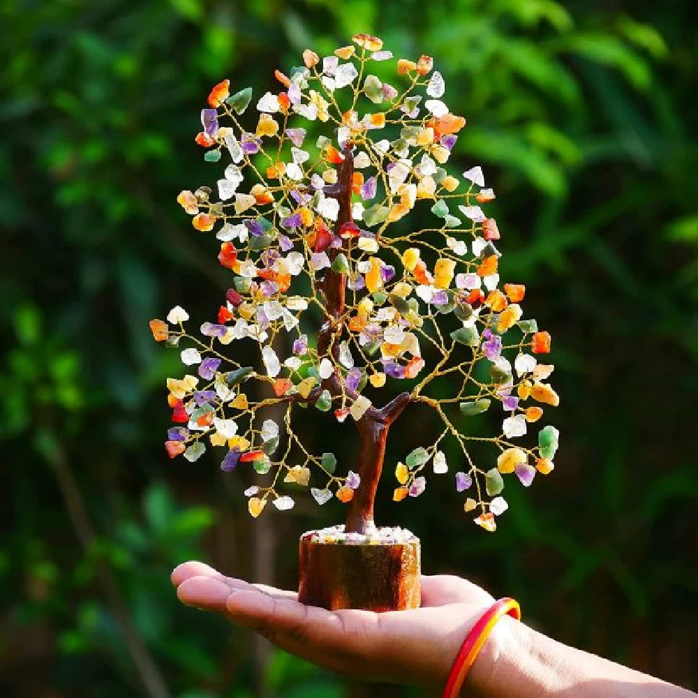 Mix Seven Chakra Crystal Tree for Good Luck 300 Beads