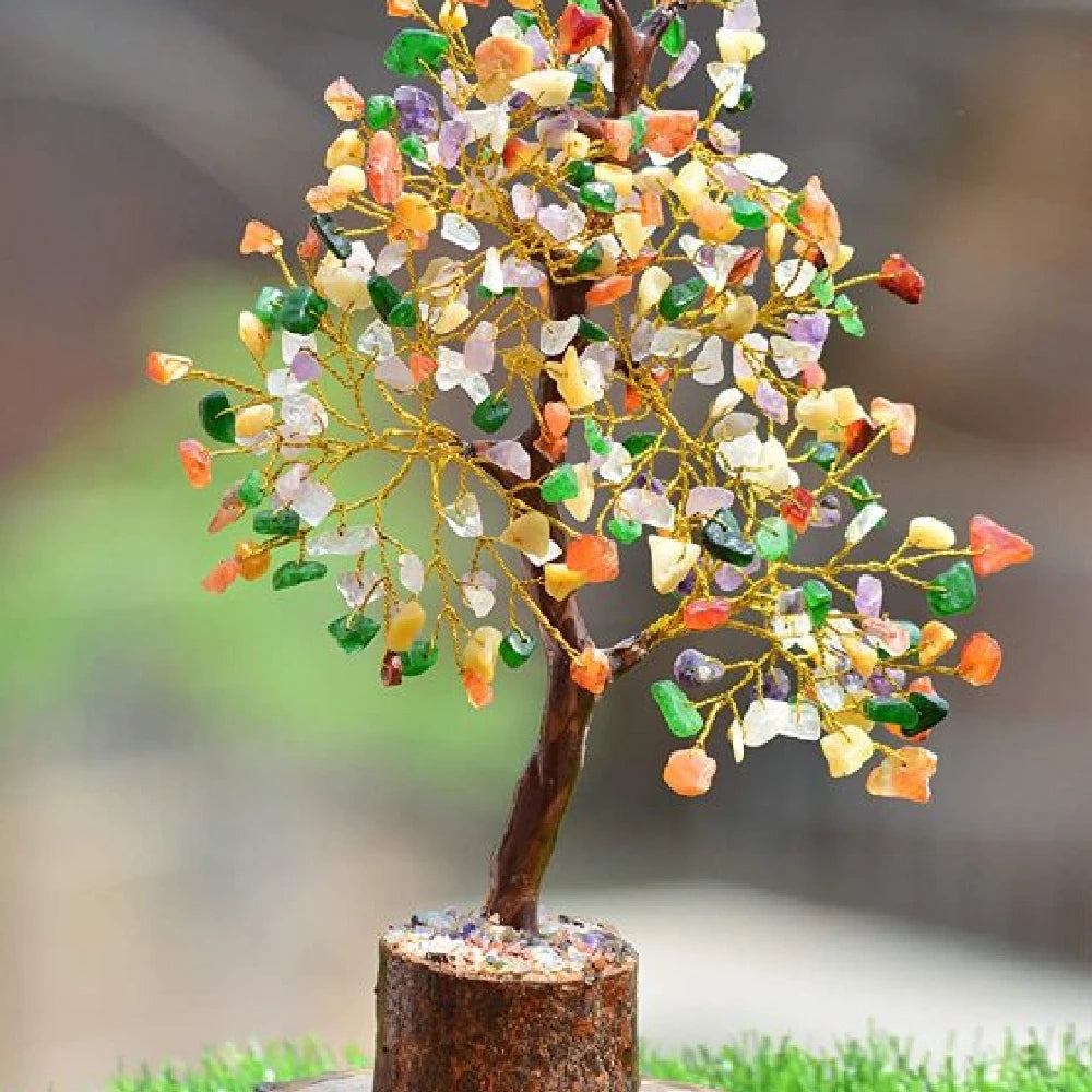 Mix Seven Chakra Crystal Tree for Good Luck 300 Beads