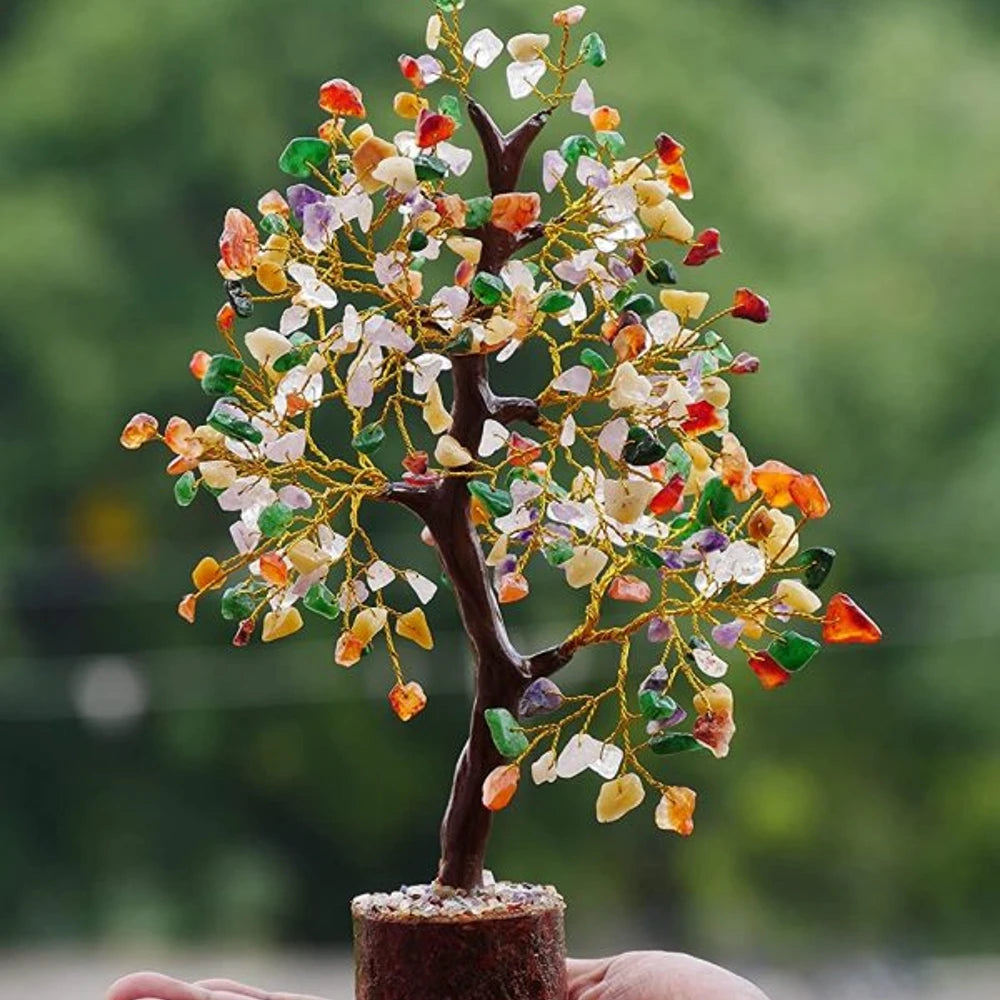 Mix Seven Chakra Crystal Tree for Good Luck 300 Beads