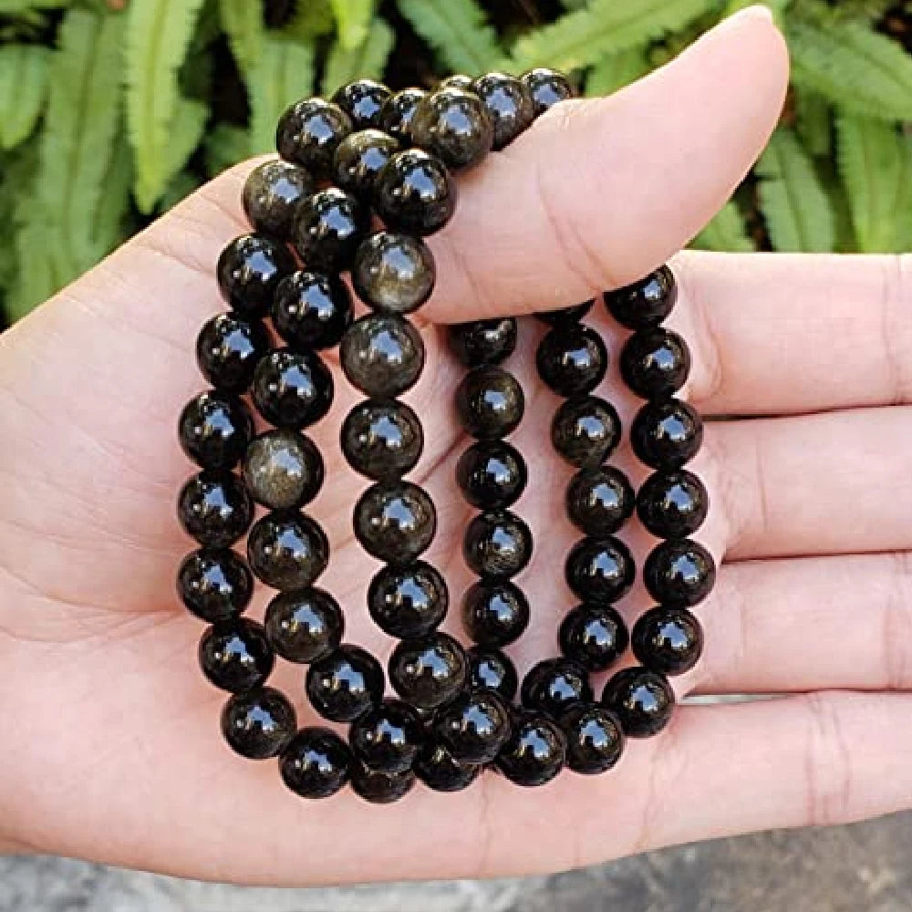 Natural Golden Obsidian Bracelet
