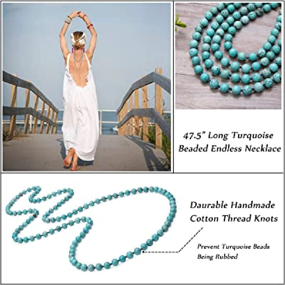 Natural Turquoise Beads Endless Necklaces