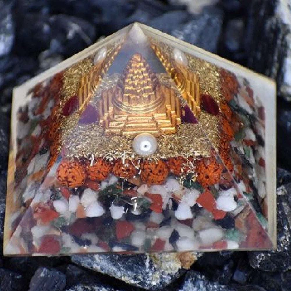 Shree Yantra Orgonite Money Attraction Pyramid