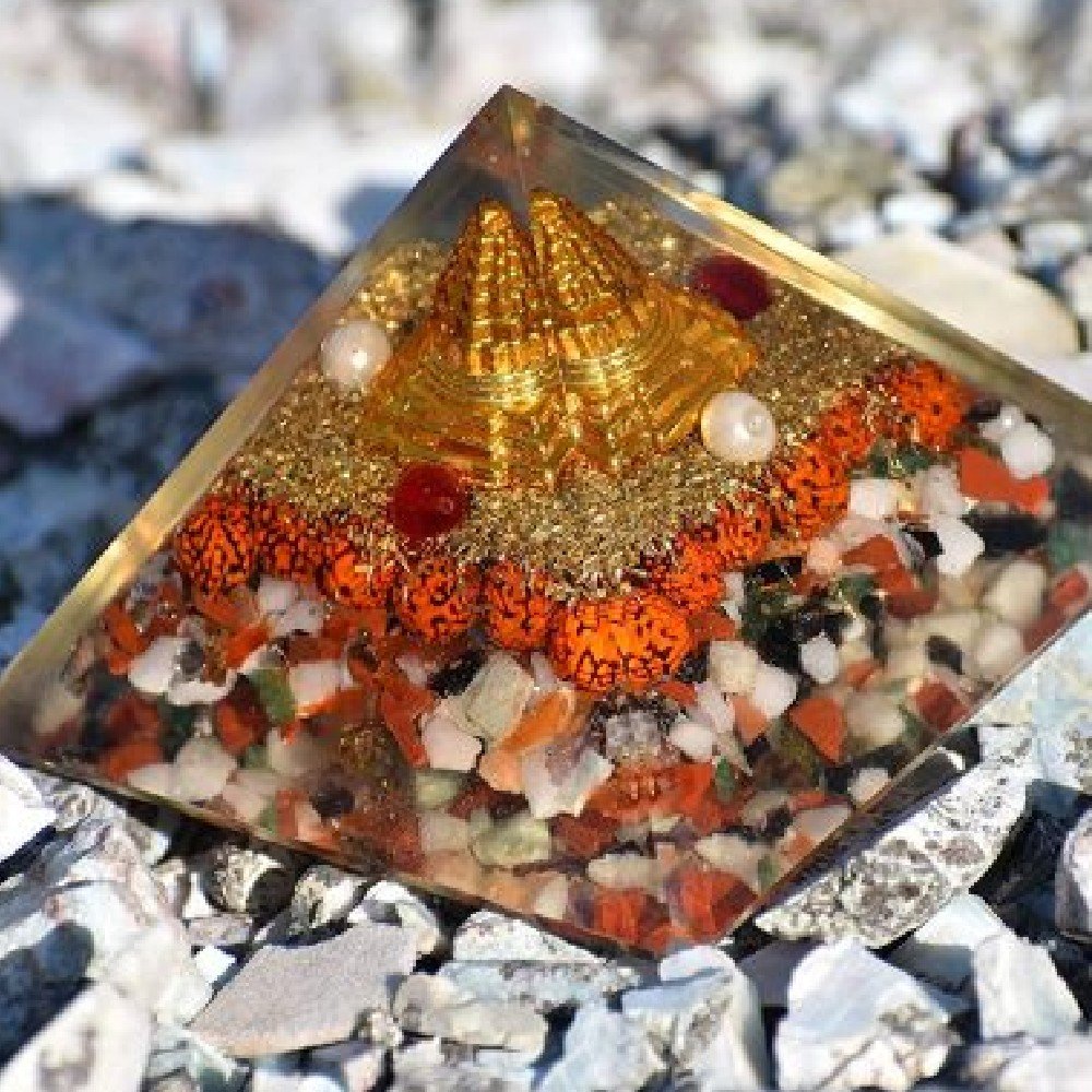 Shree Yantra Orgonite Money Attraction Pyramid
