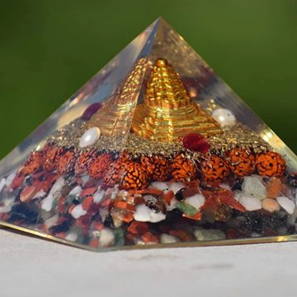Shree Yantra Orgonite Money Attraction Pyramid