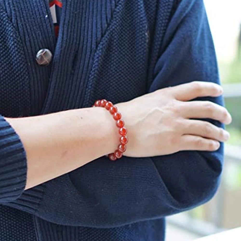 Natural Carnelian 10mm Bracelet