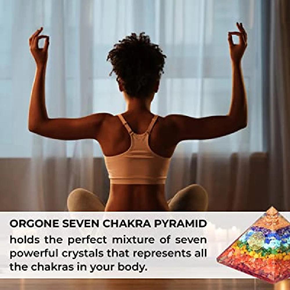 7 Chakra Pyramid Copper Flower of Life