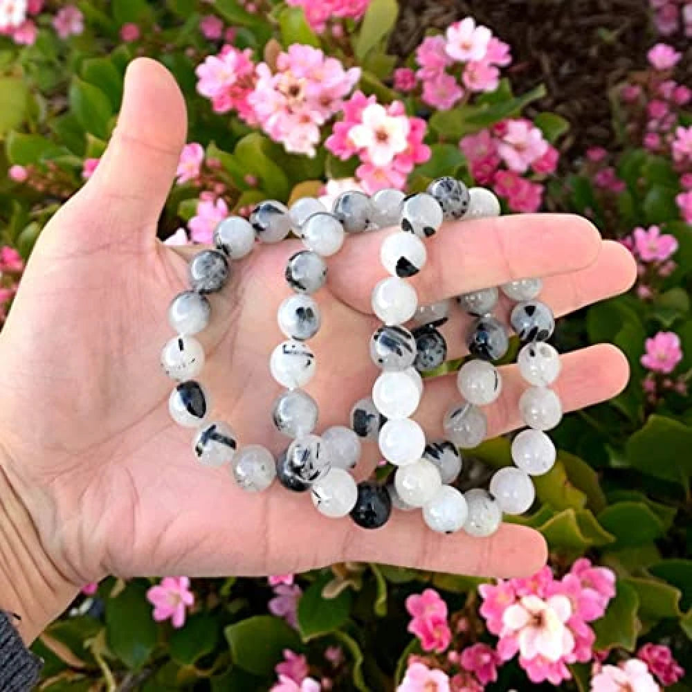 Natural Black Rutile 10mm Bracelet