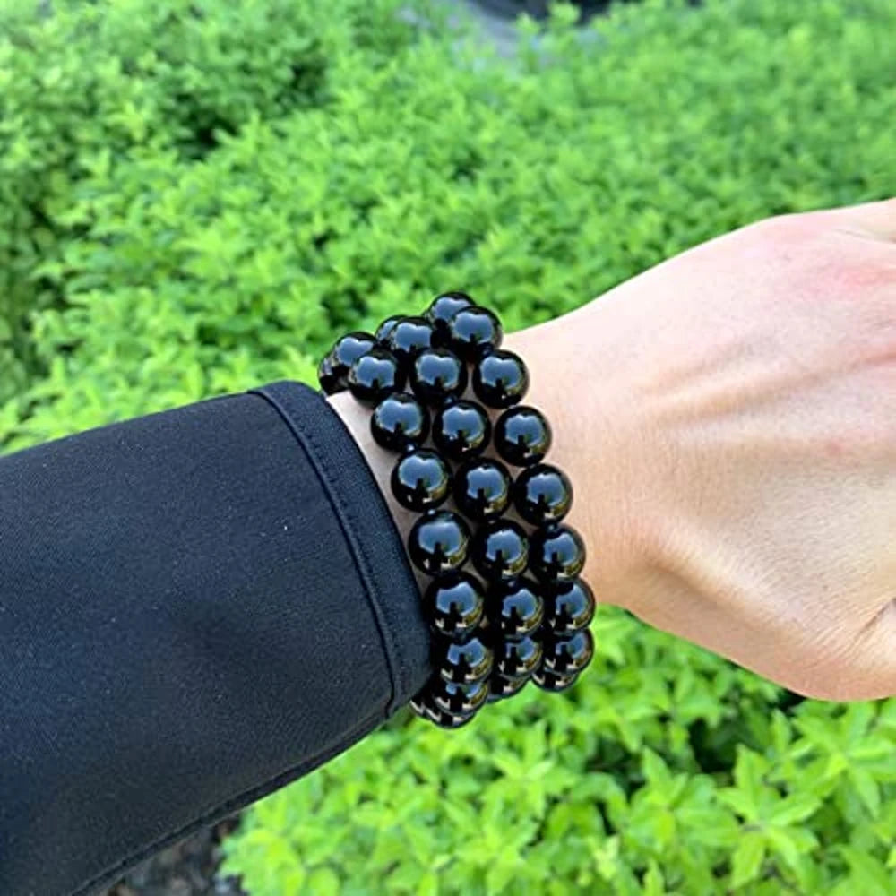 Natural Black Agate 10mm Bracelet