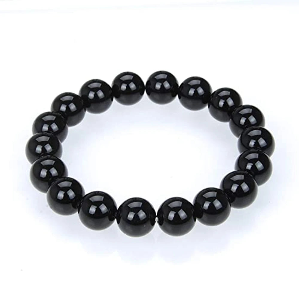 Natural Black Agate 10mm Bracelet