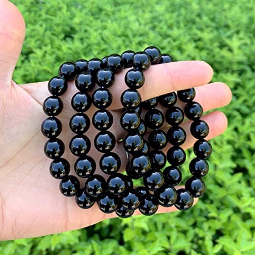 Natural Black Agate 10mm Bracelet