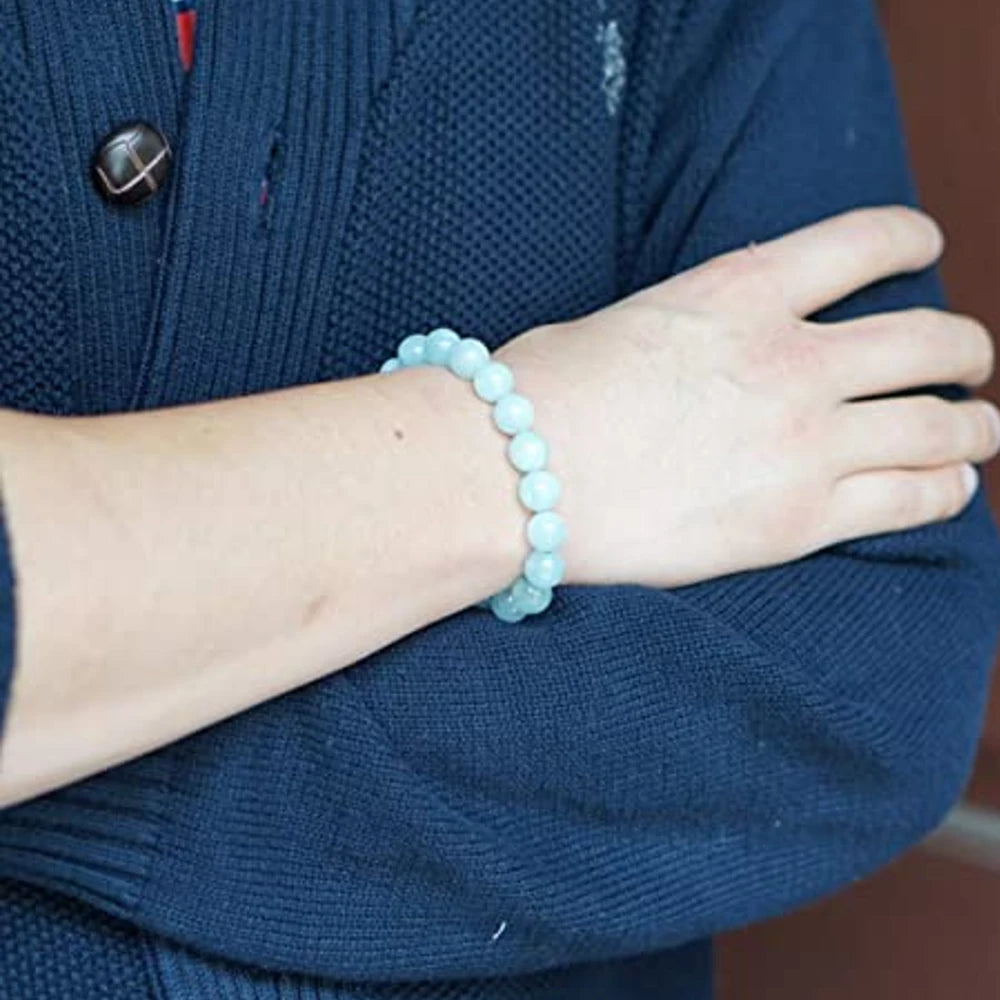 Natural Aquamarine 10mm Bracelet