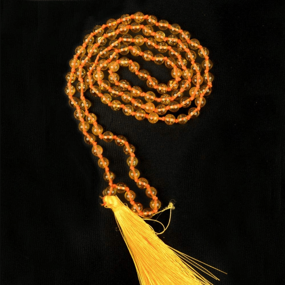 Natural Citrine 6mm Mala 108 Beads